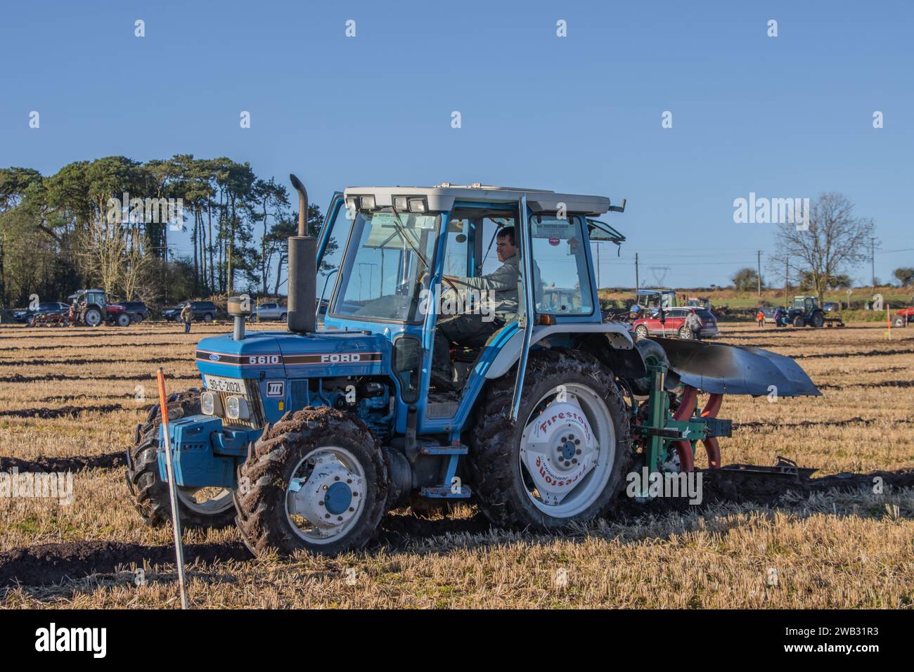 Macroom Ploughing Match tenu à Tullig, Coachford, janvier 2024 Banque D'Images