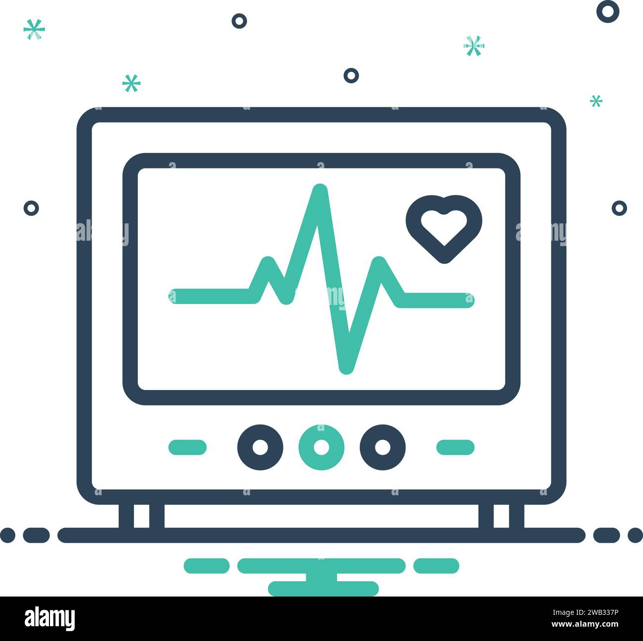 Icône pour battement, pouls Illustration de Vecteur