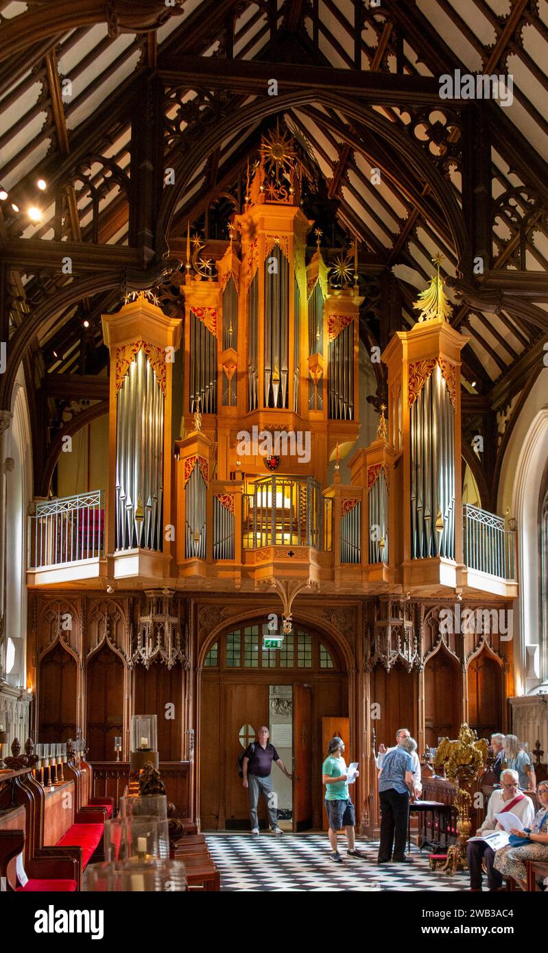 Royaume-Uni, Angleterre, Oxfordshire, Oxford, St Giles, St John’s College Chapel 2008 Bernard Aubertin Organ Banque D'Images