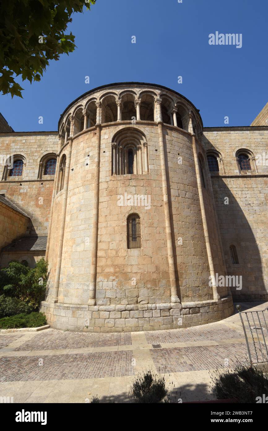Abside de la cathédrale de Santa Maria, la Seu de Urgell, province de Lleida, Catalogne, Espagne Banque D'Images