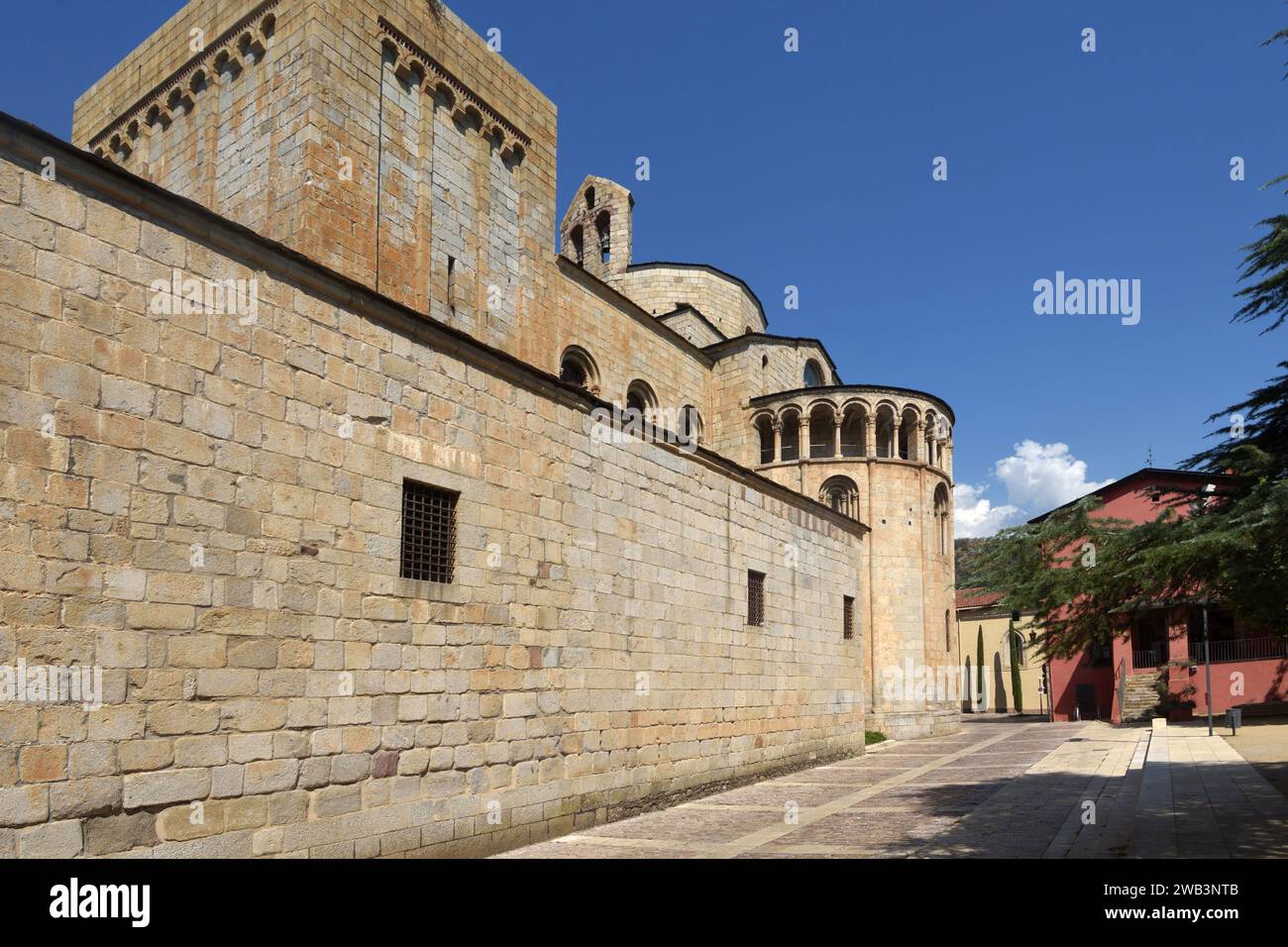 Abside de la cathédrale de Santa Maria, la Seu d’Urgell, province de Lleida, Catalogne, Espagne Banque D'Images