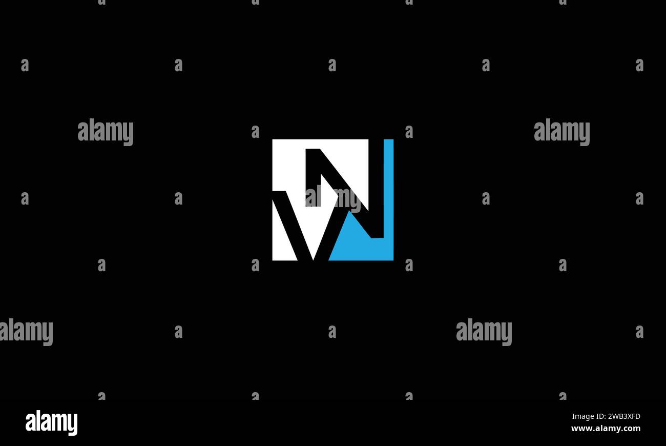 Le monogramme du logo initial VN conçoit des modèles vectoriels modernes Illustration de Vecteur