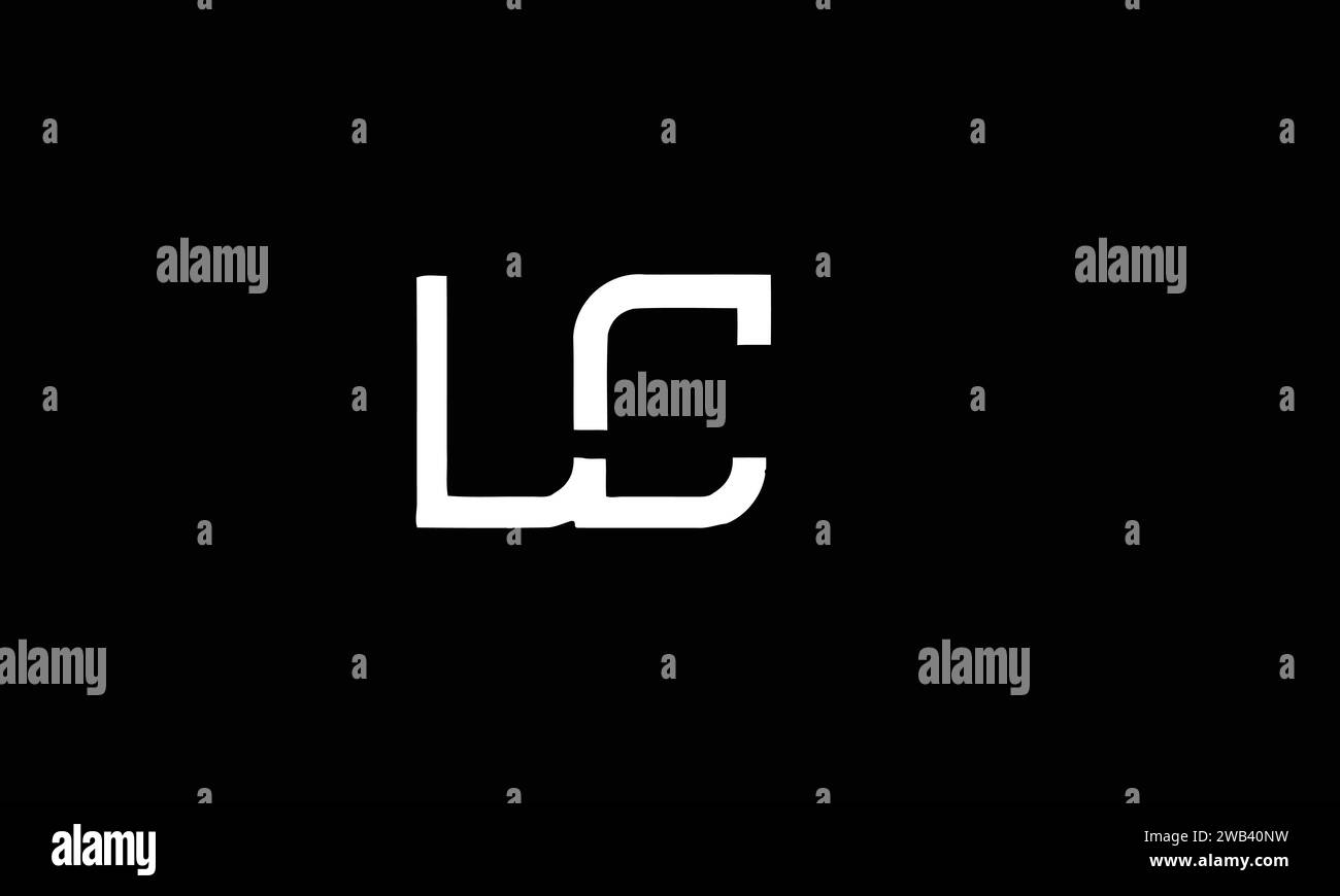 WC, LC lettres abstraites logo monogramme Illustration de Vecteur