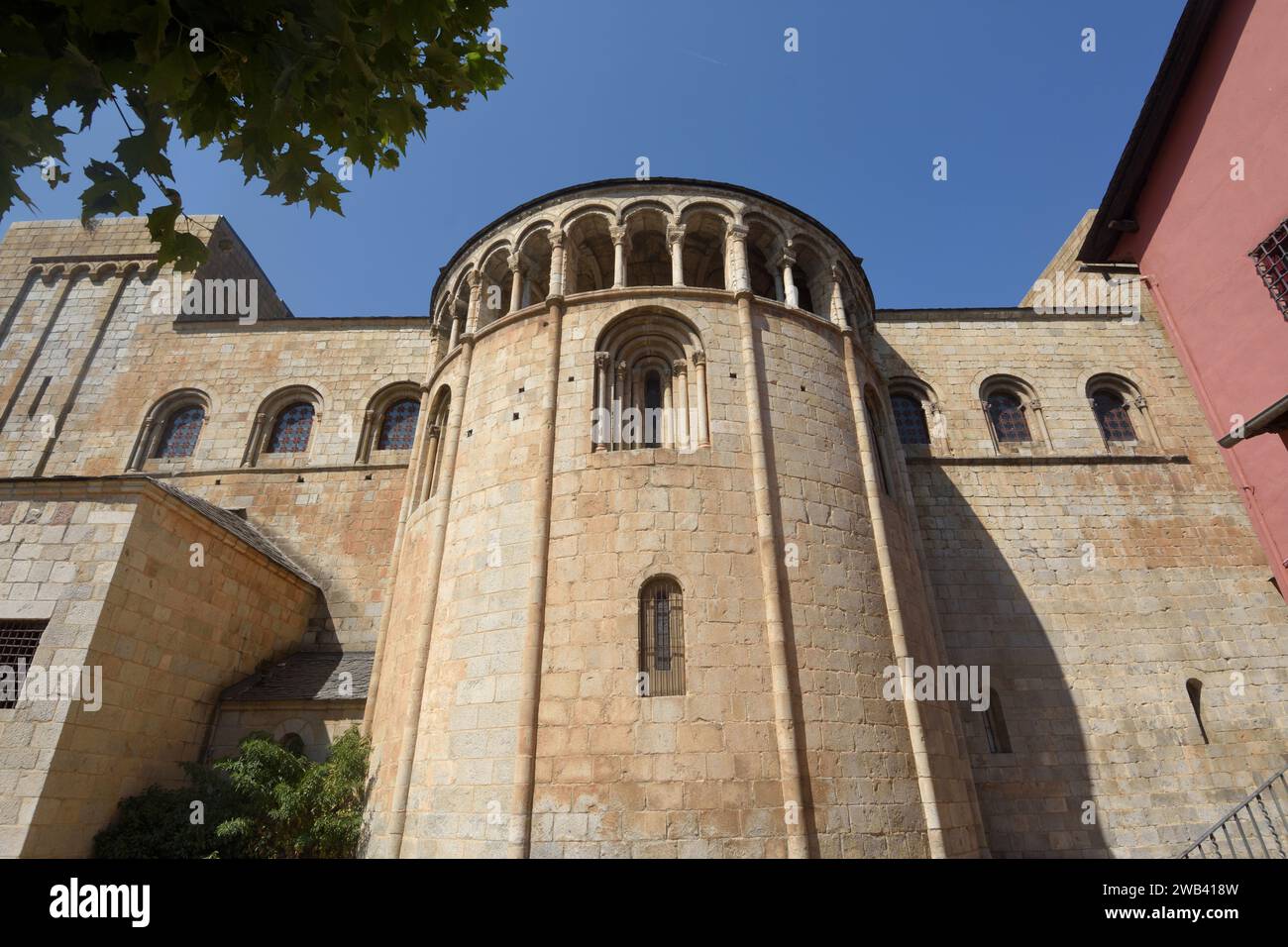 Abside de la cathédrale de Santa Maria, la Seu d’Urgell, province de Lleida, Catalogne, Espagne Banque D'Images