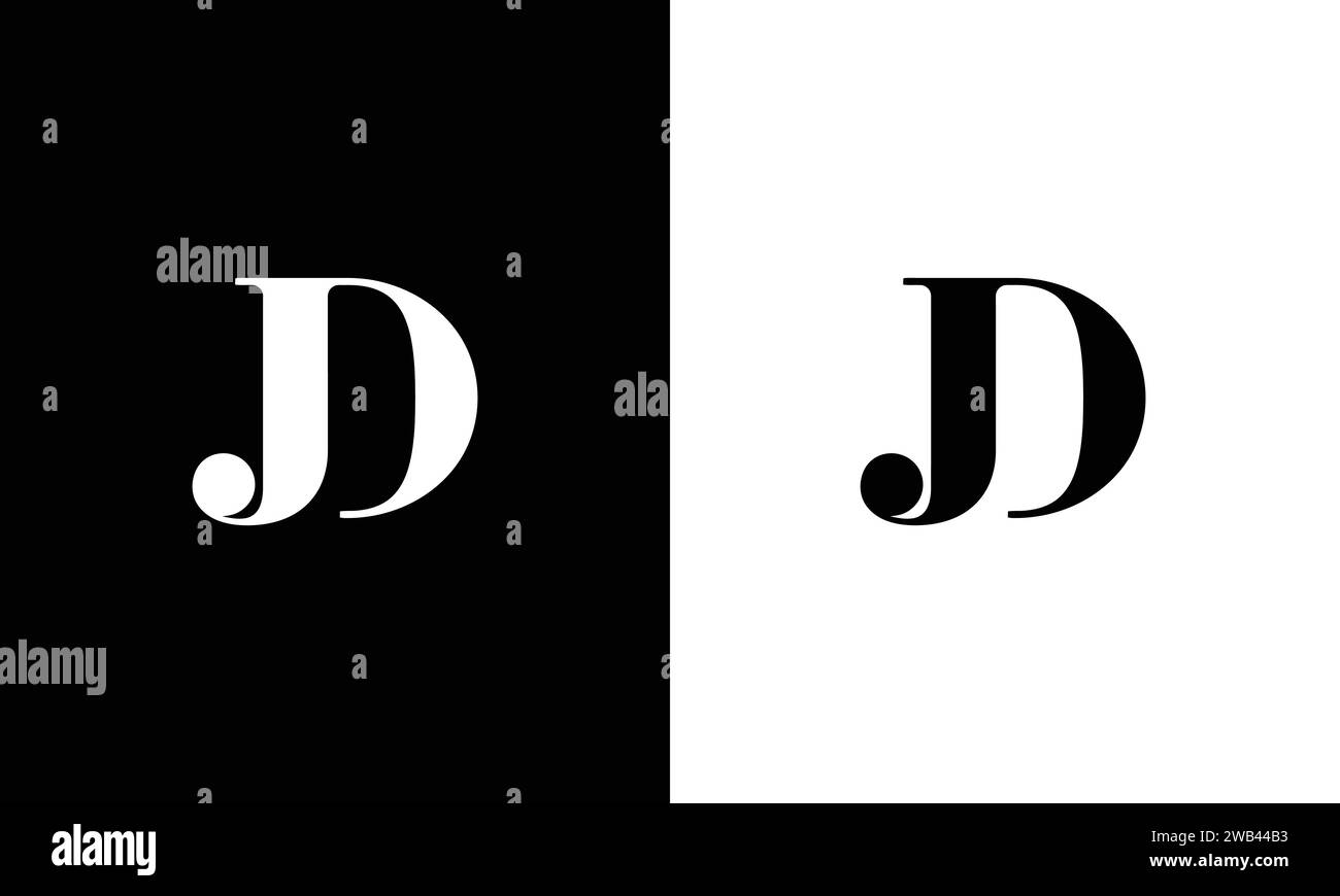 JD Letter initial logo Design, modèle vectoriel Illustration de Vecteur