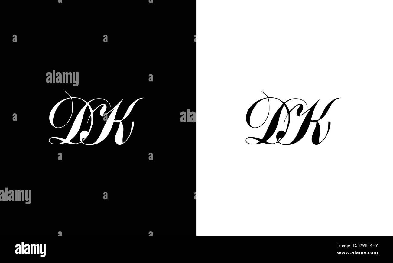 DK modèle de logo vectoriel de monogramme abstrait pour les entreprises, conception de logo DK Illustration de Vecteur DK modèle de logo vectoriel de monogramme abstrait pour les entreprises, conception de logo DK Illustration de Vecteur