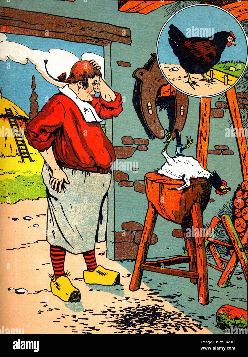 Les fables de la Fontaine : la poule aux oeufs d'or (français : la ...