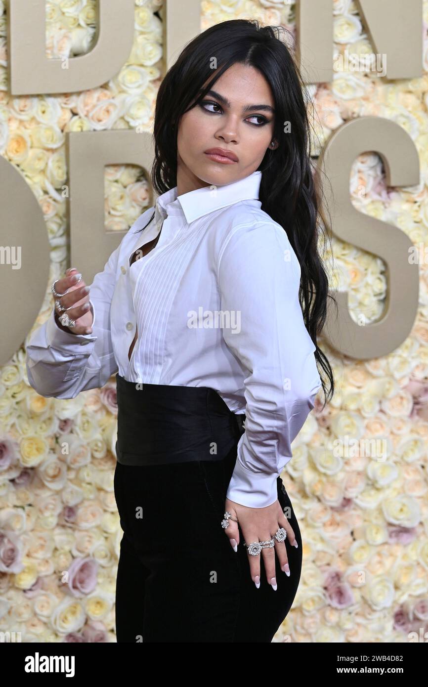 Ariana Greenblatt BEI der Verleihung der 81. Golden Globe Awards im Beverly Hilton Hotel. Beverly Hills, 07.01.2024 Banque D'Images