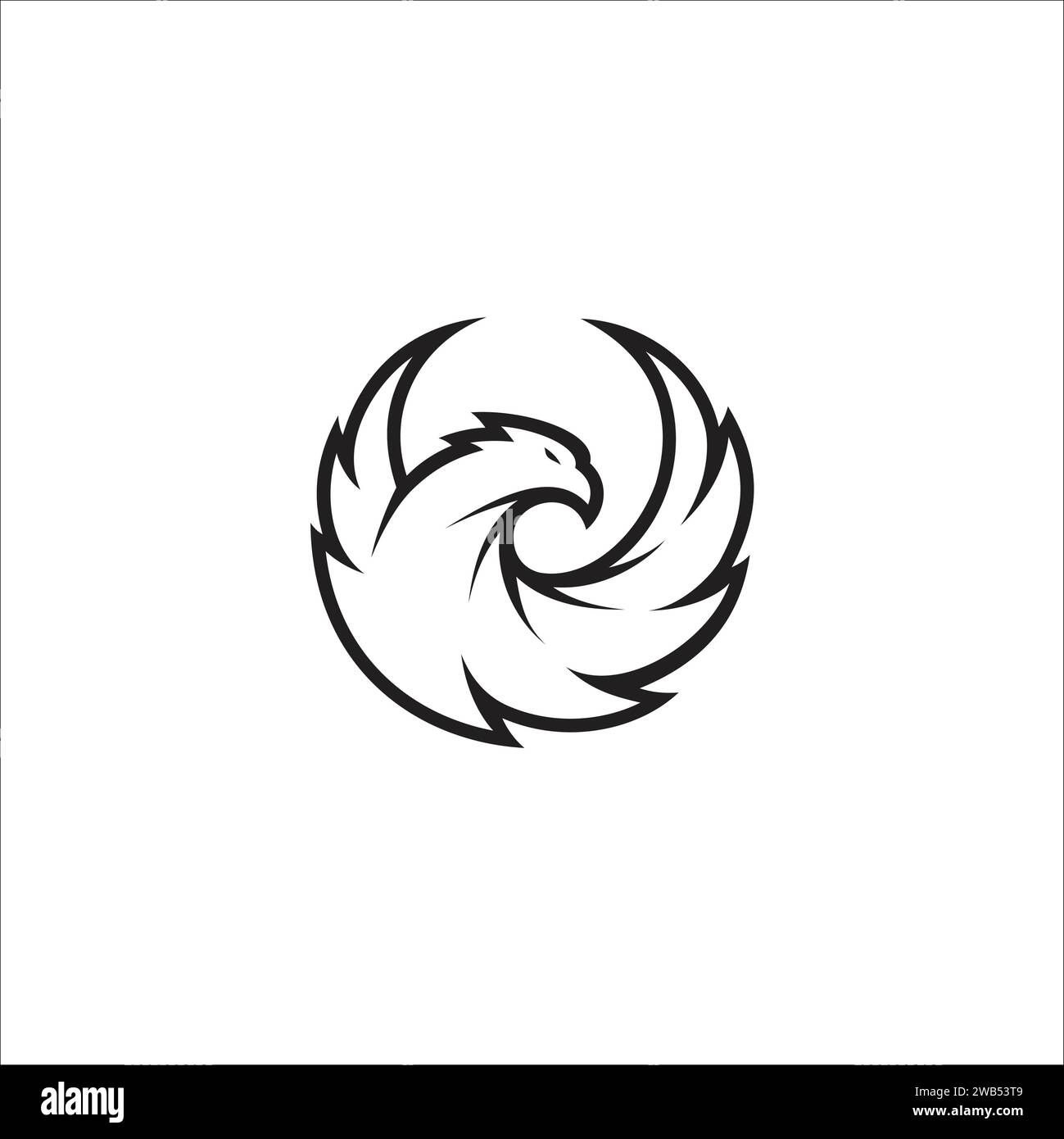symbole ou icône représentant un aigle ou un faucon Illustration de Vecteur