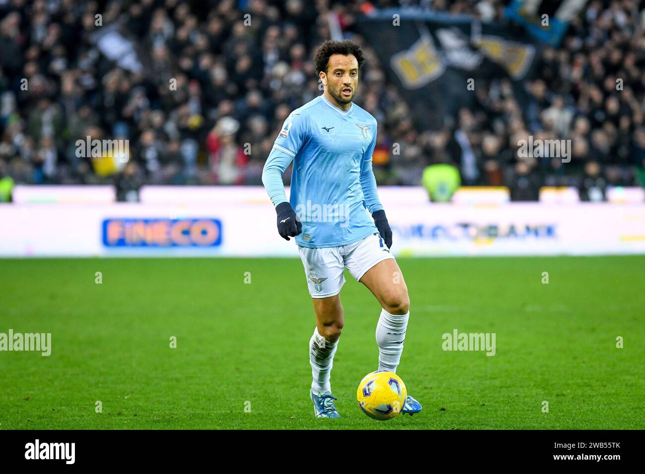 Udine, Italie. 07 janvier 2024. Portrait de Felipe Anderson Pereira Gomes de Lazio en action lors du match Udinese Calcio vs SS Lazio, football italien Serie A à Udine, Italie, janvier 07 2024 Credit : Independent photo Agency/Alamy Live News Banque D'Images