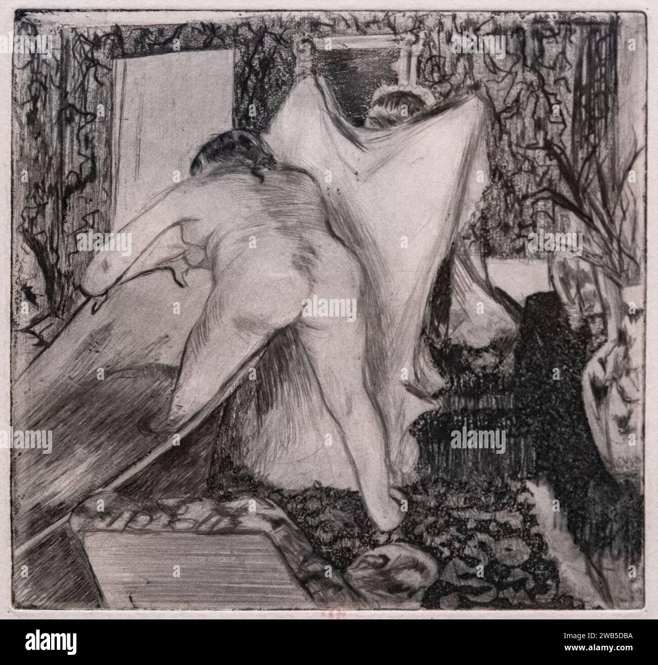 (Albi) Femme sortant de la baie (la sortie du bain) - Edgar Degas - Bibliothèque de l'Institut national d'histoire de l'art Paris. Banque D'Images