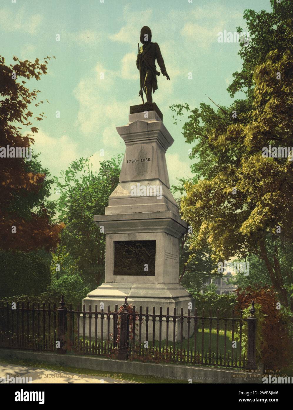 André Captors Monument, Tarrytown, Greenburgh, comté de Westchester, New York 1904. Banque D'Images