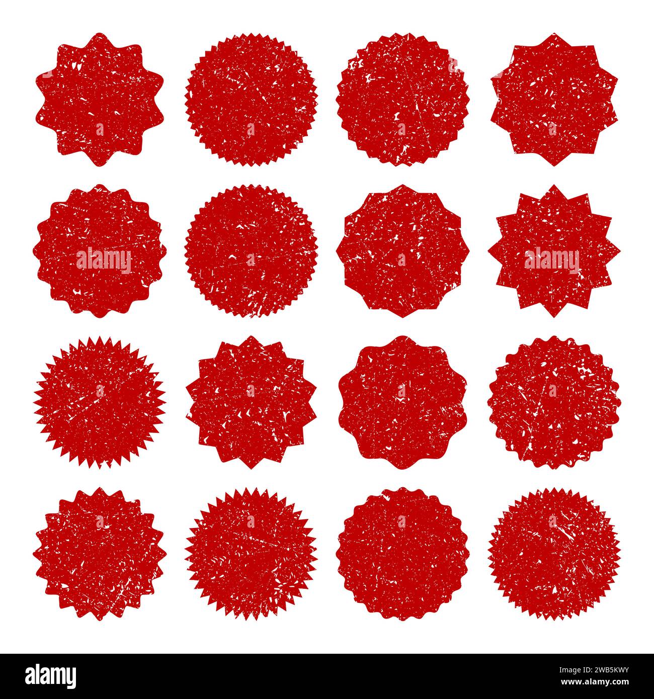 Postez des timbres, des étiquettes et des badges. Empreintes grunge et cachets postaux. Filigranes de carte postale cercle vintage rouge. Utilisé des éléments de conception d'enveloppe. Vecteur Illustration de Vecteur