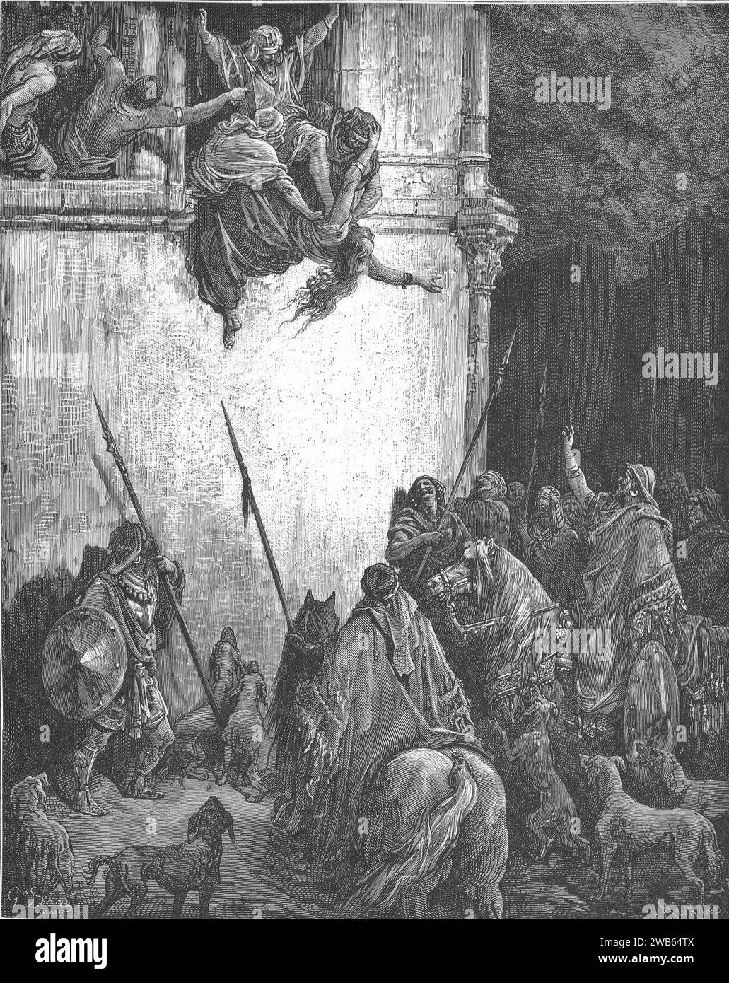 097.La Mort de Jézabel. Banque D'Images