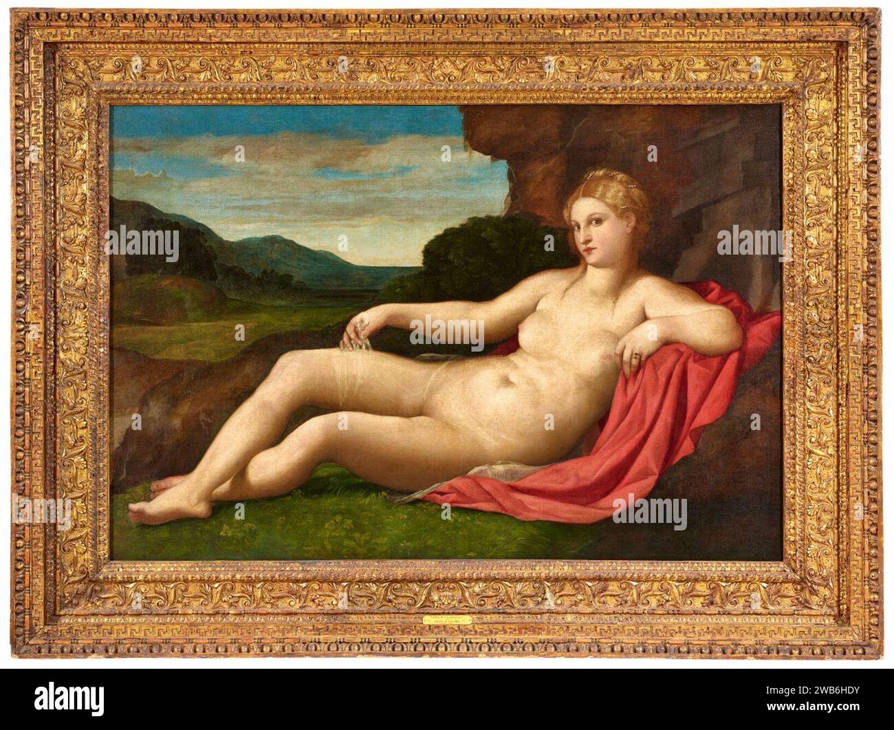 1175-2019-Jacopo-Negretti-dit-Palma-Vecchio-couché-Vénus. Banque D'Images