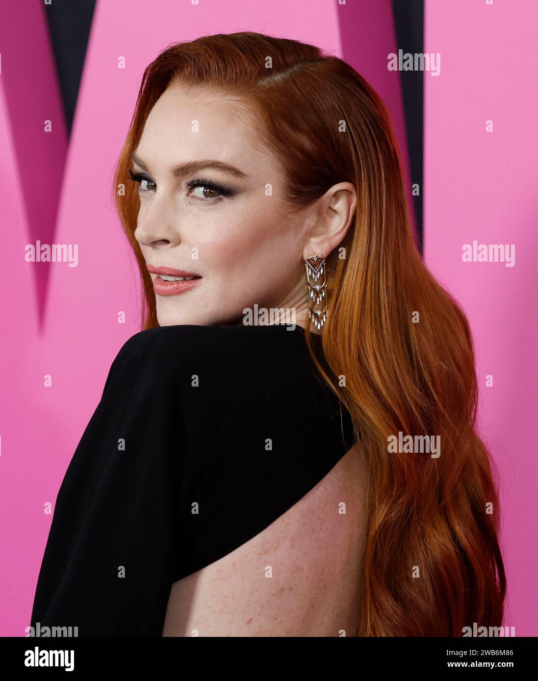 New York, ÉtatsUnis. 08 janvier 2024. Lindsay Lohan arrive sur le