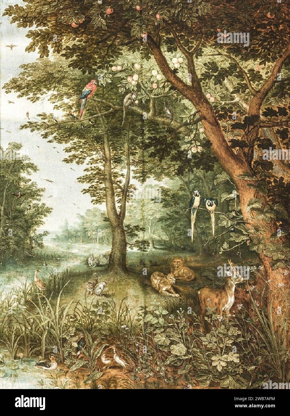 Jan Breughel le Jeune - Paradis terrestre. Banque D'Images