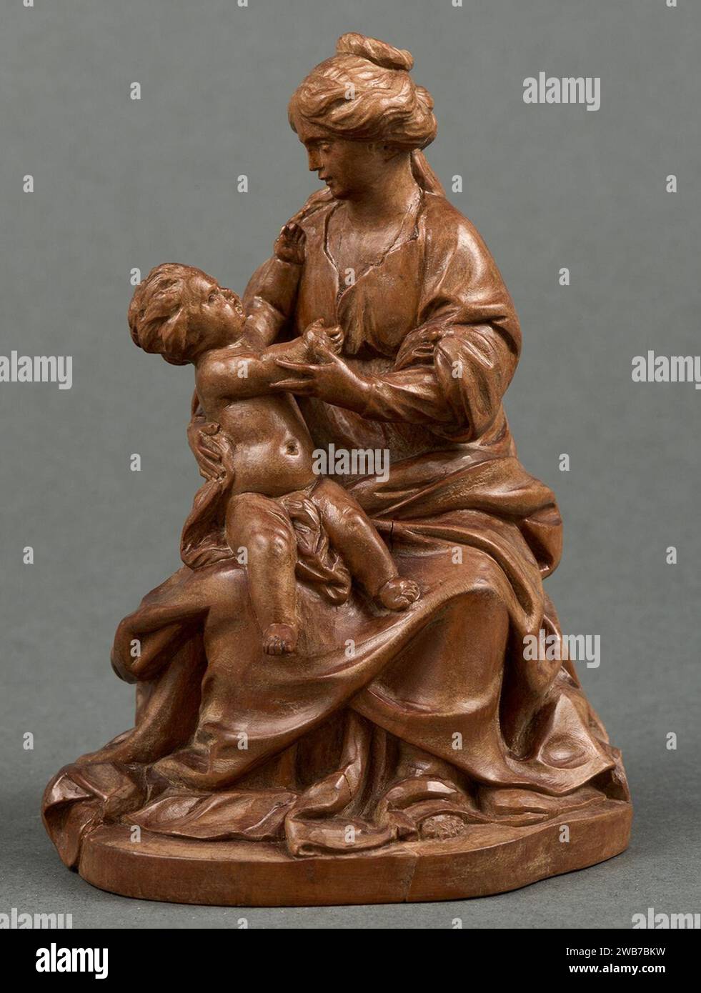 Joannes Cardon - Vierge assise avec l'enfant Jésus sur ses genoux. Banque D'Images