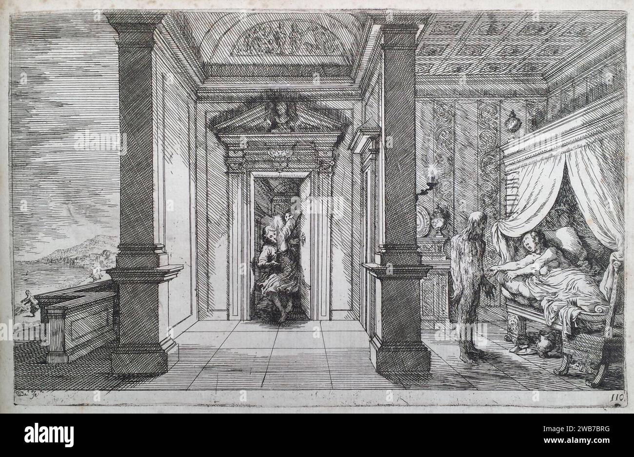 Johann Wilhelm Baur - Morphée dans la maison de Ceyx, avant Alcyone. Banque D'Images