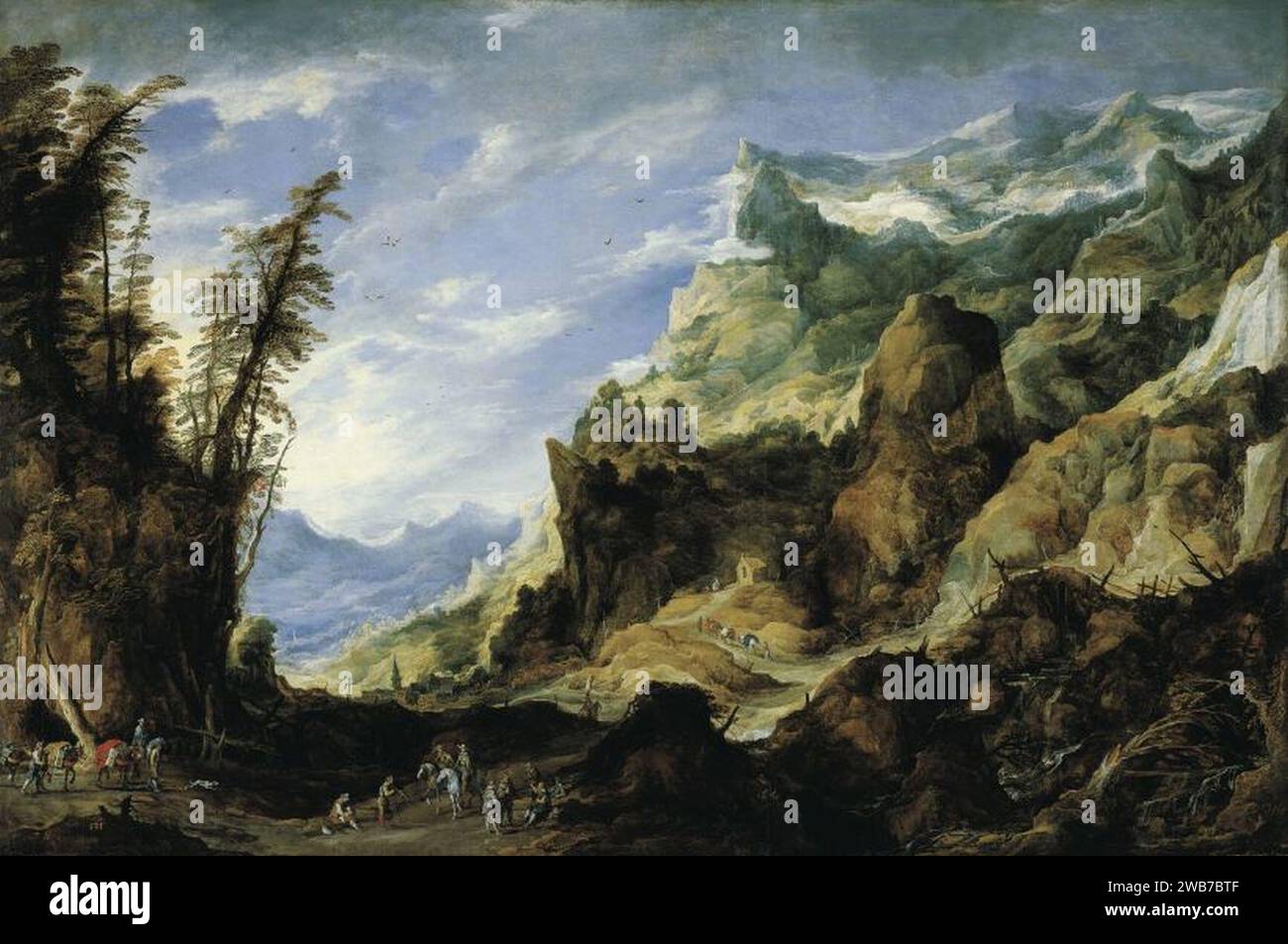 Joos de Momper (ii) et Hans Jordaens (III) (attr.) - Grand paysage de montagne. Banque D'Images