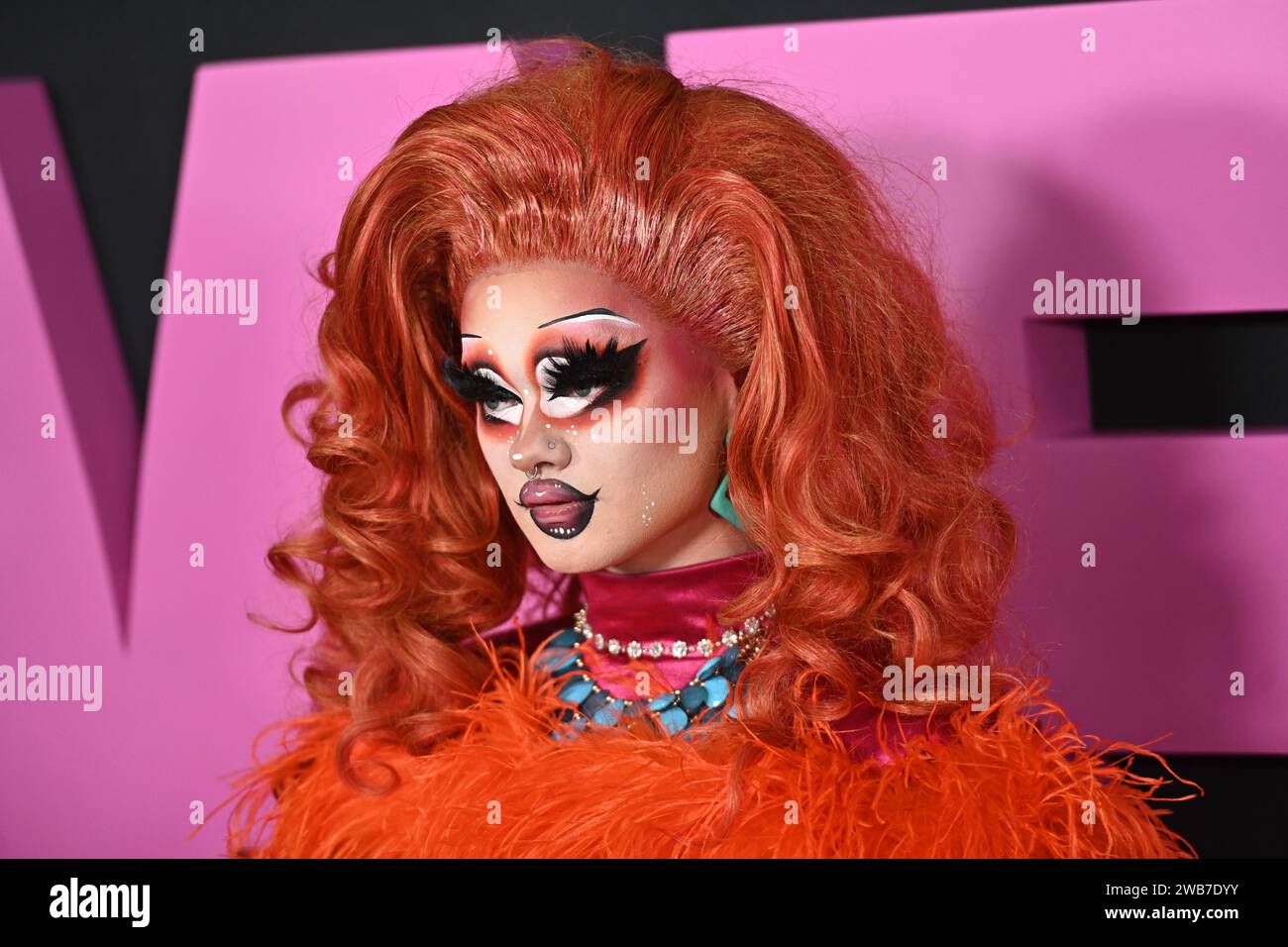 Drag interprète Dawn de RuPaul's Drag Race Banque D'Images