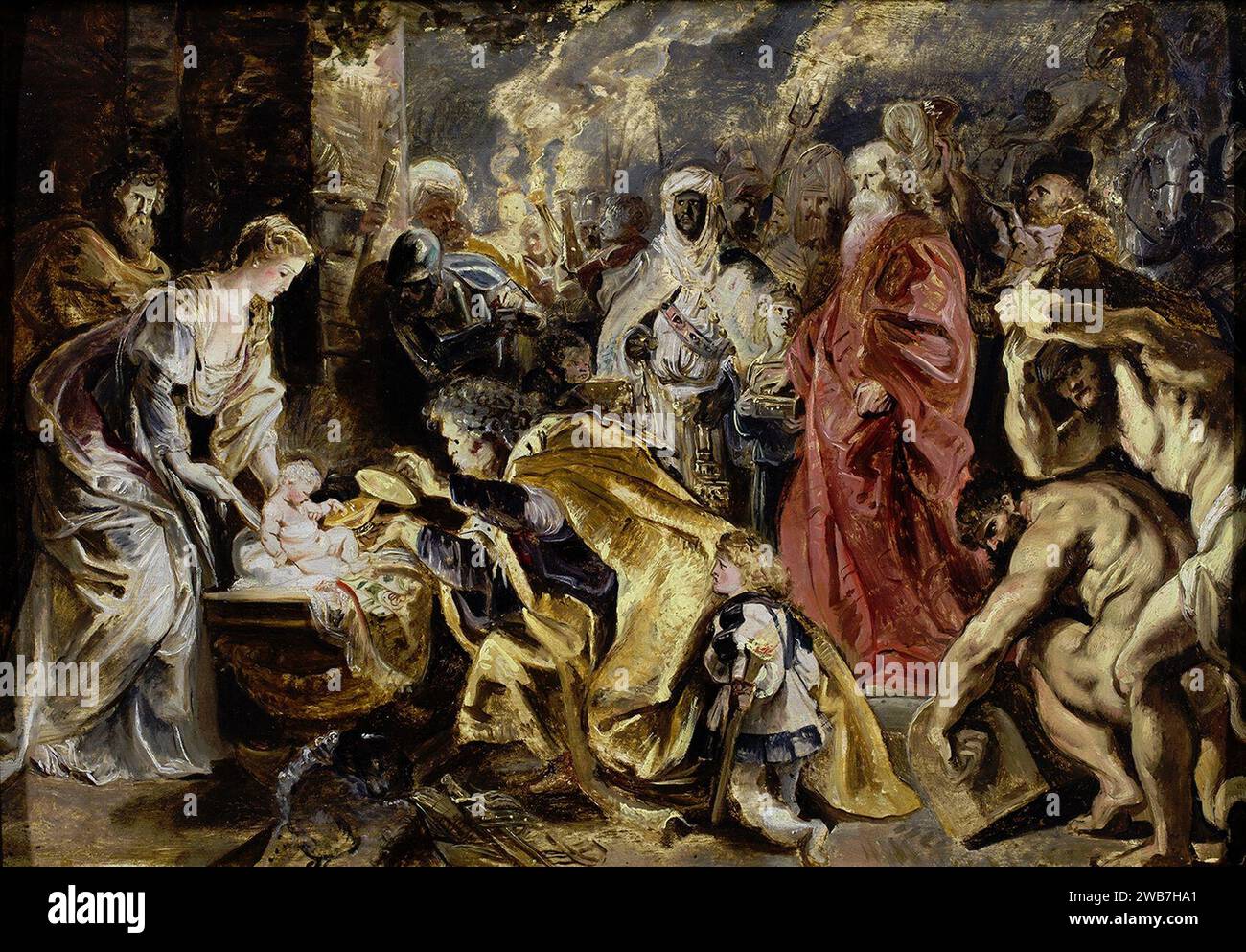 Pierre Paul Rubens - adoration des Mages. Banque D'Images