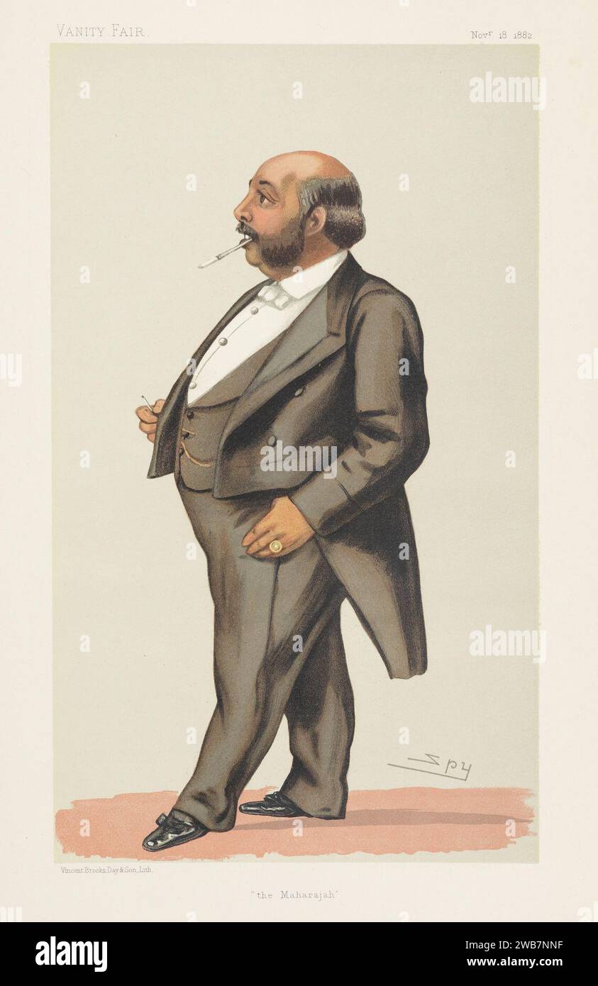 'Le Maharajah' - un dessin animé de Duleep Singh, par 'Spy' (Sir Leslie Ward, 1851-1922), de Vanity Fair. Le numéro original, Londres, 18 novembre 1882. Banque D'Images