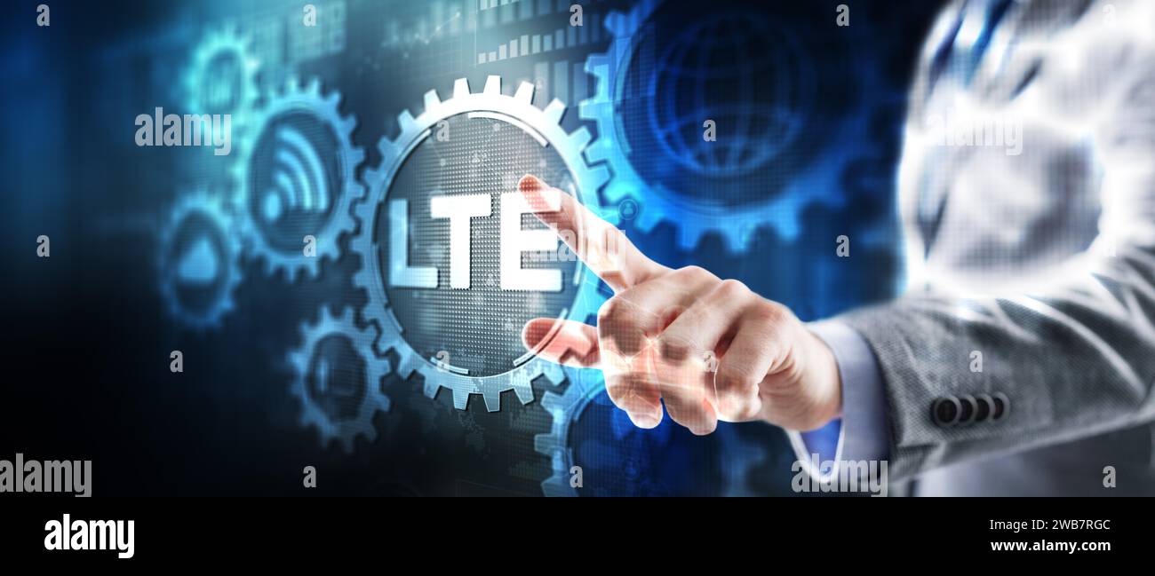 LTE 4G fond de télécommunication Internet sans fil haute vitesse pour la présentation Banque D'Images