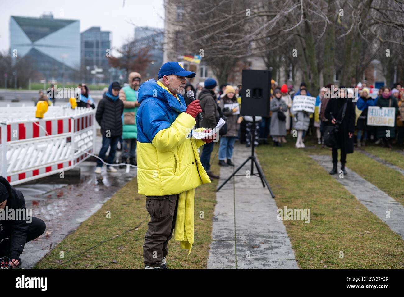 Pro Ukranian Demo à Berlin 06.01.24 pour armer l'Ukraine. Banque D'Images