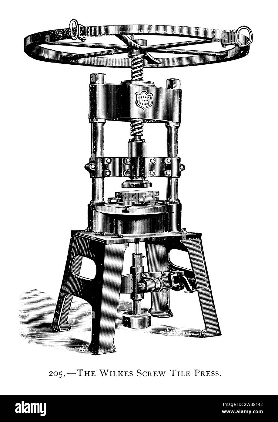 La presse à carreaux à vis Wilkes Banque D'Images