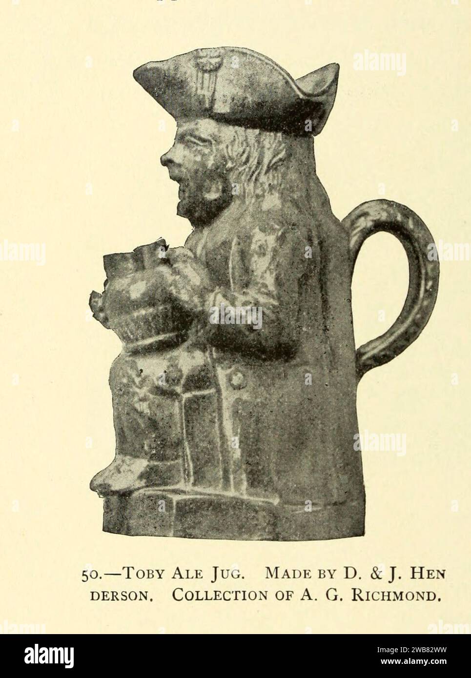 Toby Ale Jug. Fabriqué par D. & J. Henderson. Banque D'Images
