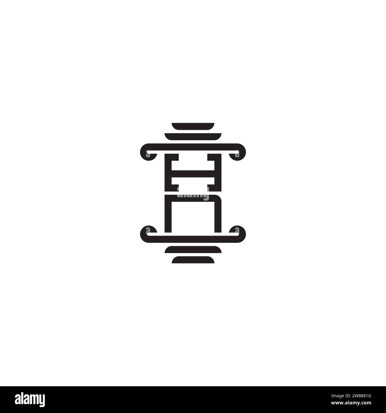 Concept de pilier HN dans un design professionnel de haute qualité qui imprimera bien sur tous les supports d'impression Illustration de Vecteur