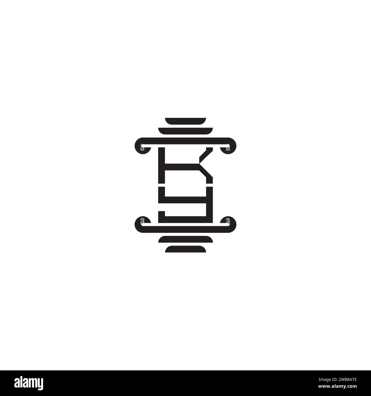 Concept de pilier KY dans un design professionnel de haute qualité qui imprimera bien sur tous les supports d'impression Illustration de Vecteur