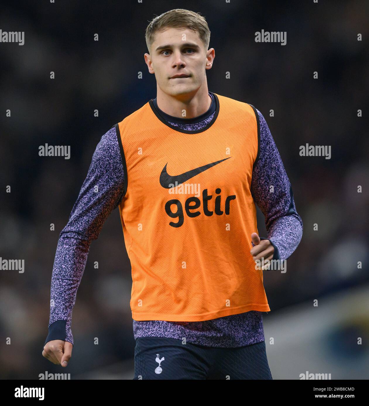 05 janvier 2024 - Tottenham Hotspur contre Burnley - FA Cup Round 3 - Tottenham Hotspur Stadium. Micky Van de Ven de Tottenham. Photo : Mark pain / Alamy Live News Banque D'Images