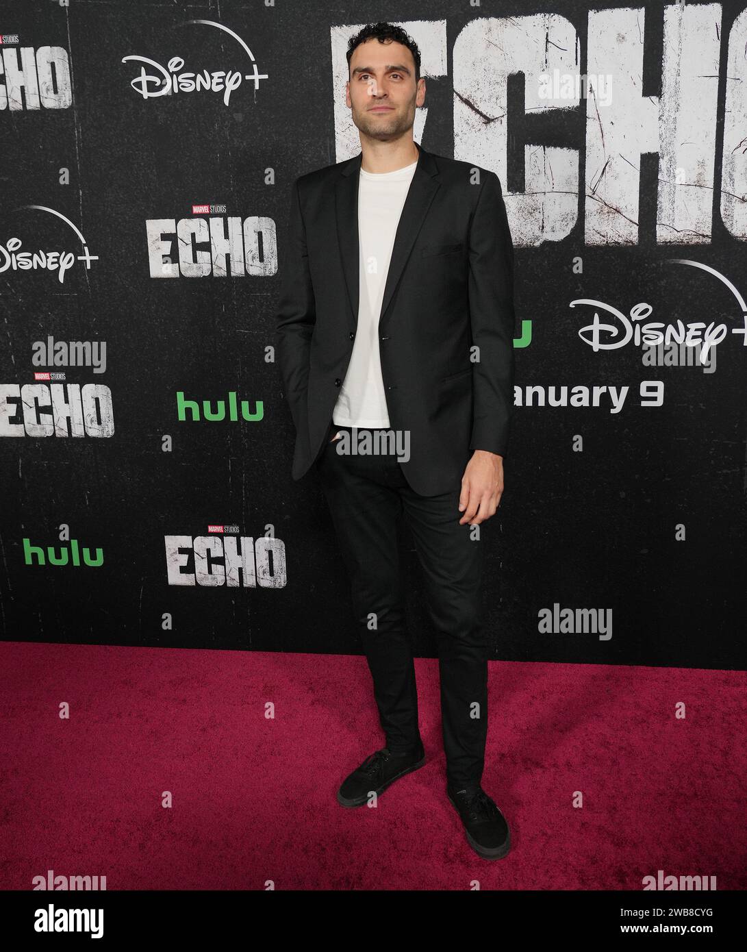 Los Angeles, États-Unis. 10 décembre 2023. Dane DiLiegro arrive au Marvel Studios ECHO Launch Event qui se tient au Regency Village Theatre à Westwood, CA, le lundi 8 janvier 2023. (Photo de Sthanlee B. Mirador/Sipa USA) crédit : SIPA USA/Alamy Live News Banque D'Images