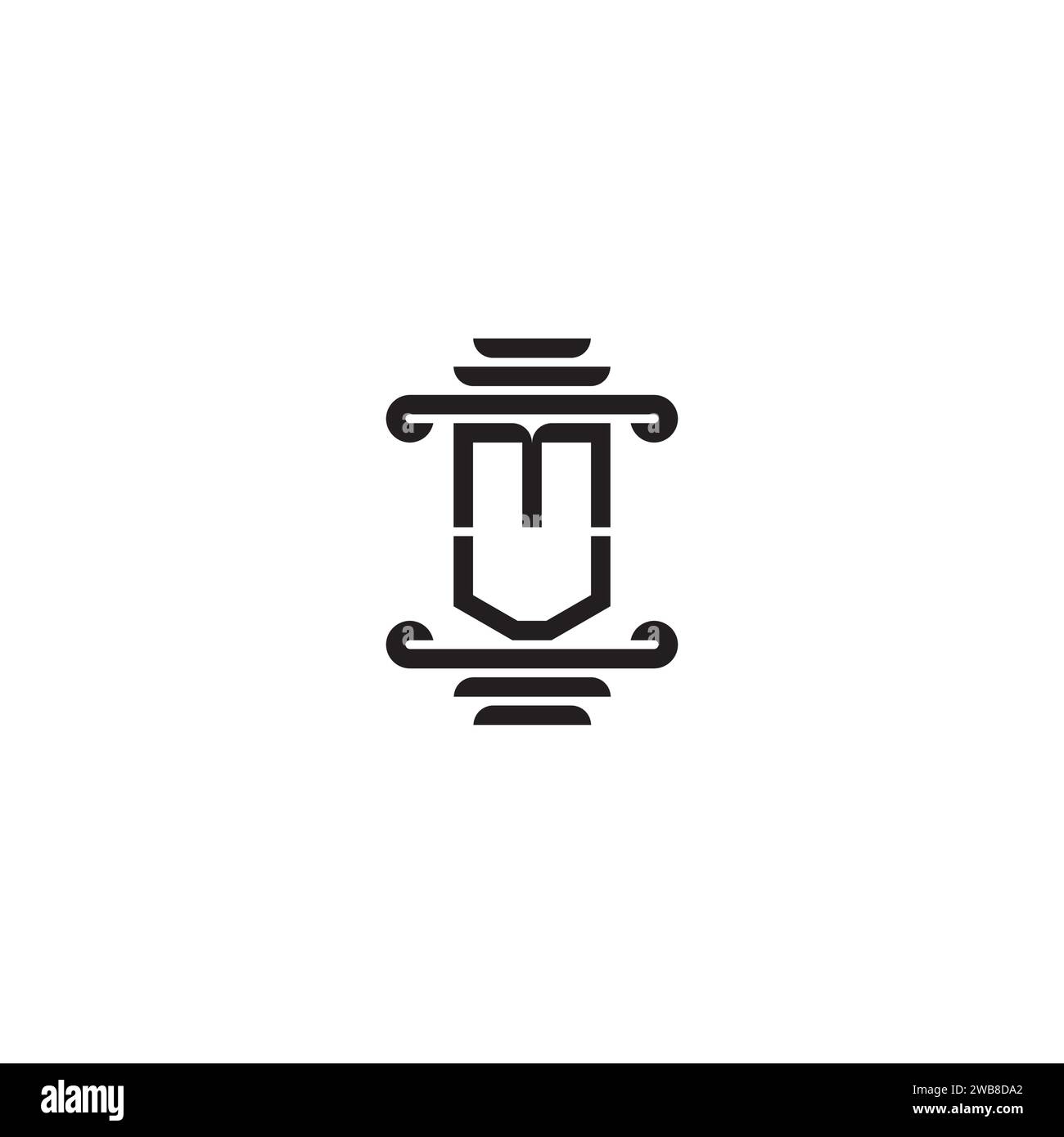 Concept de pilier MV dans un design professionnel de haute qualité qui imprimera bien sur tous les supports d'impression Illustration de Vecteur