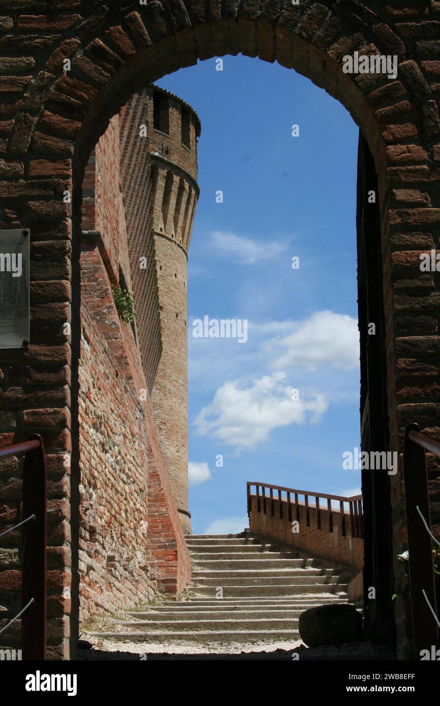 Porte du château de Brisighella, Italie Banque D'Images