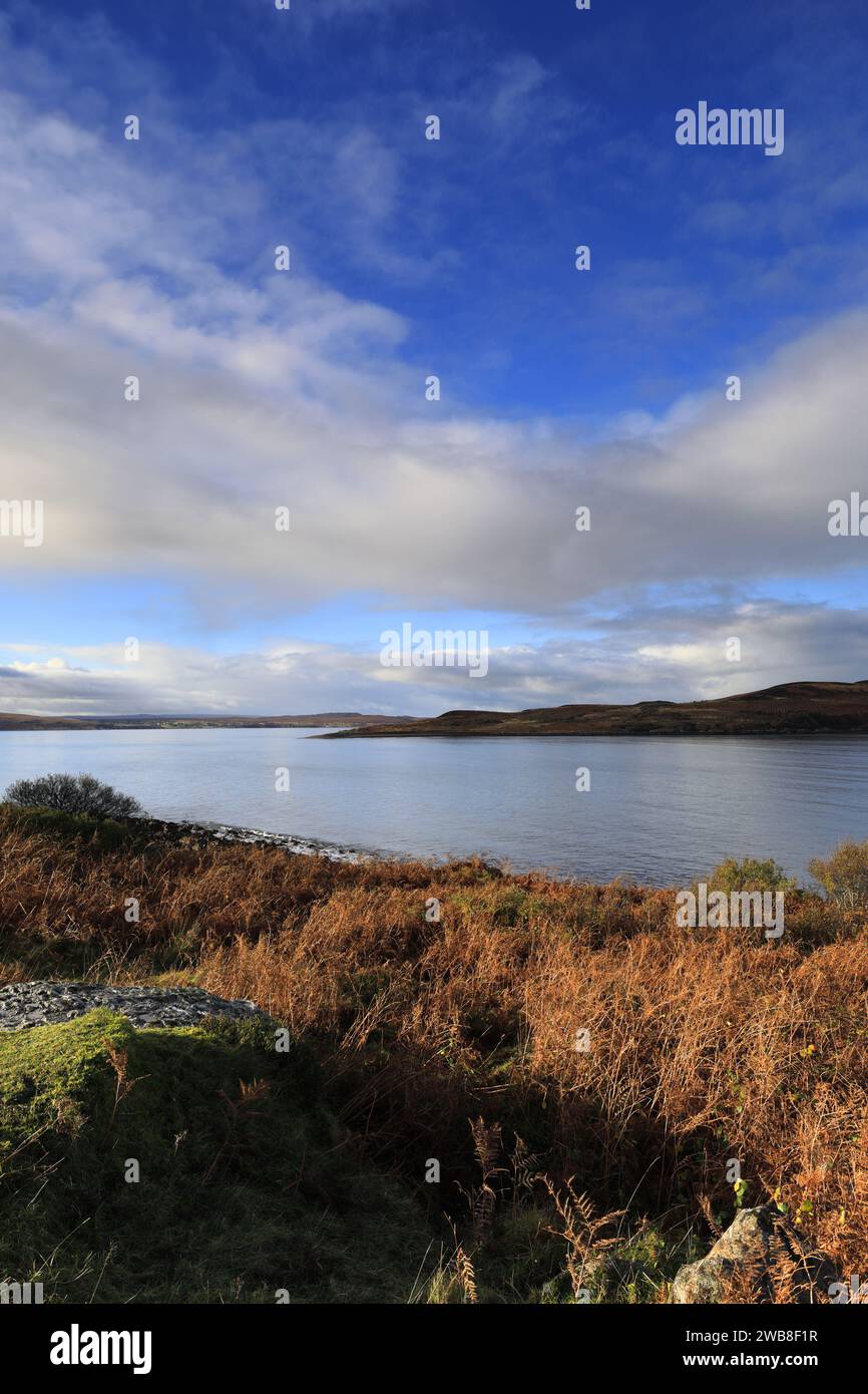 Vue sur Gruinard Bay, Gruinard village, Wester Ross, North West Highlands de l'Écosse, Royaume-Uni Banque D'Images