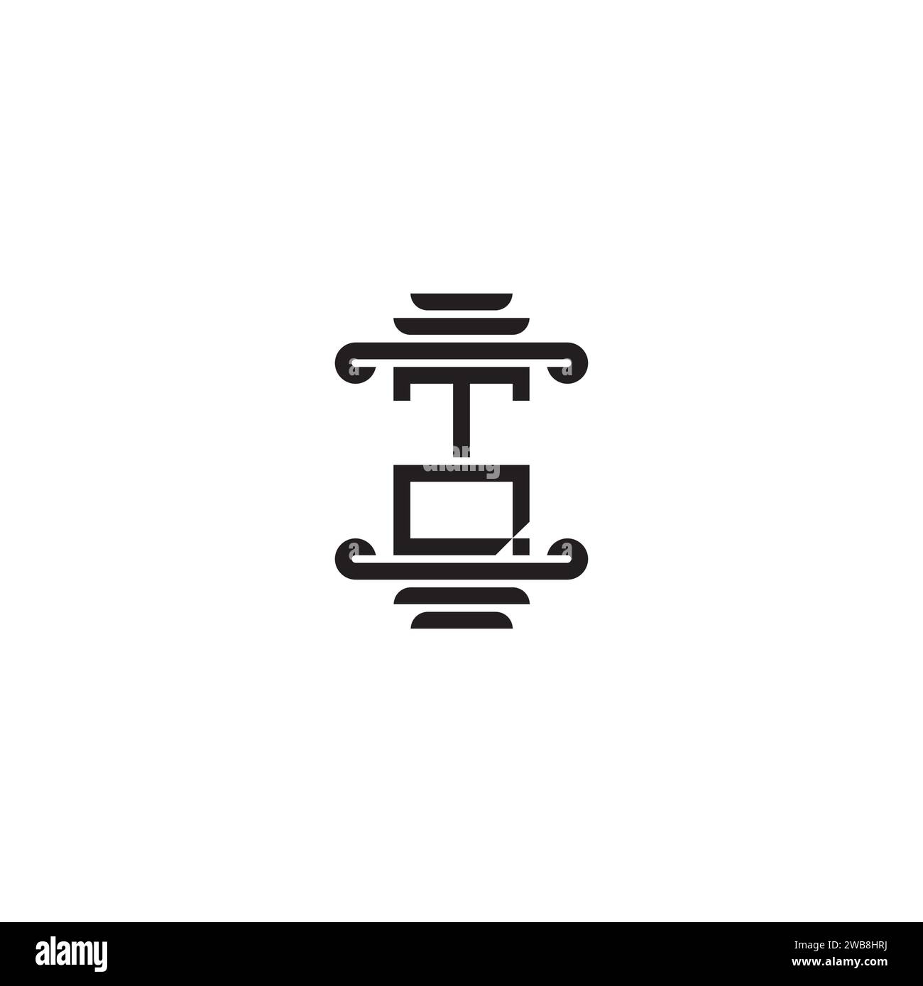 Concept de pilier TQ dans un design professionnel de haute qualité qui imprimera bien sur tous les supports d'impression Illustration de Vecteur