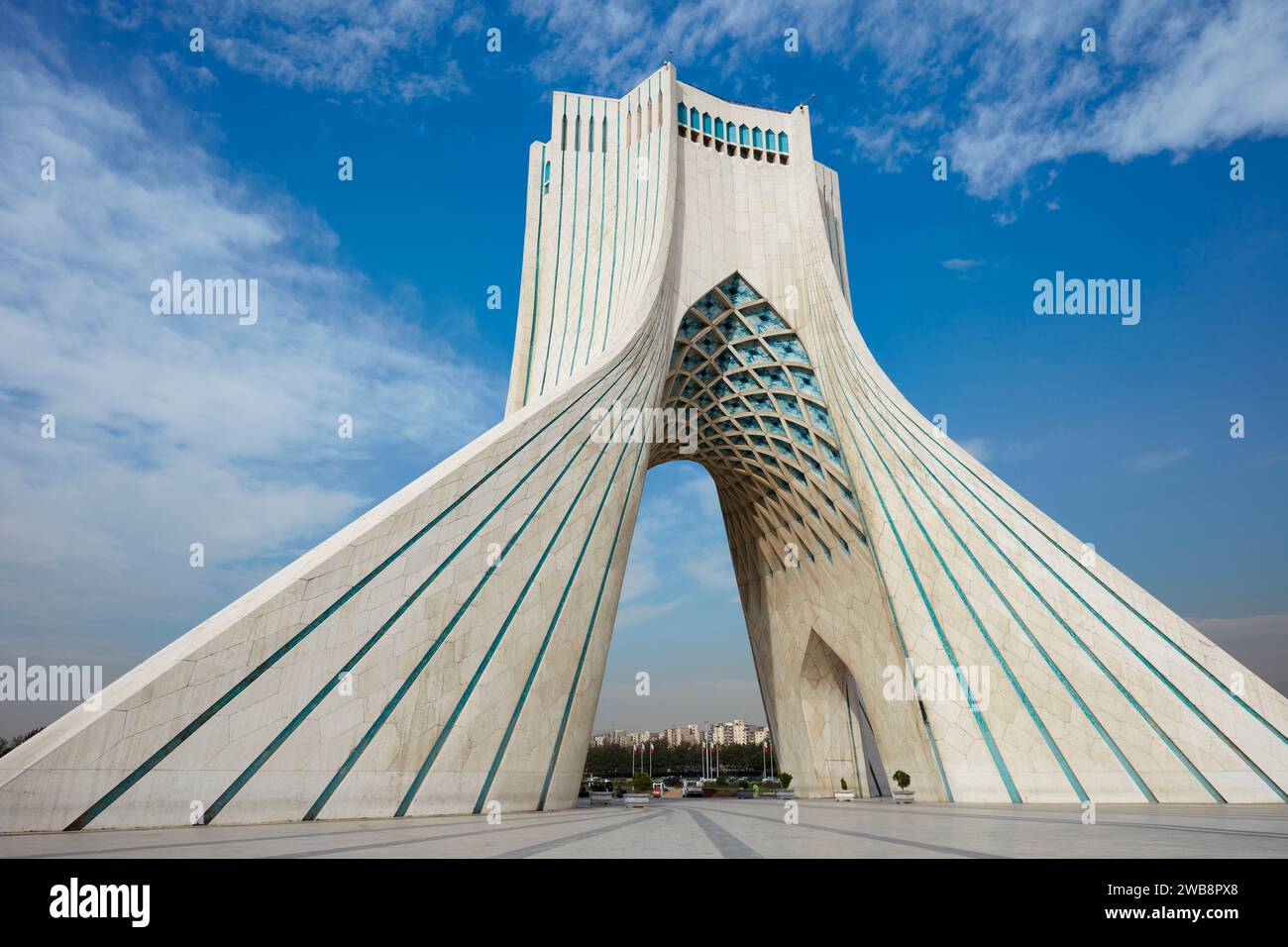 Azadi Tower (Tour de la liberté), un monument emblématique de Téhéran, Iran. Banque D'Images