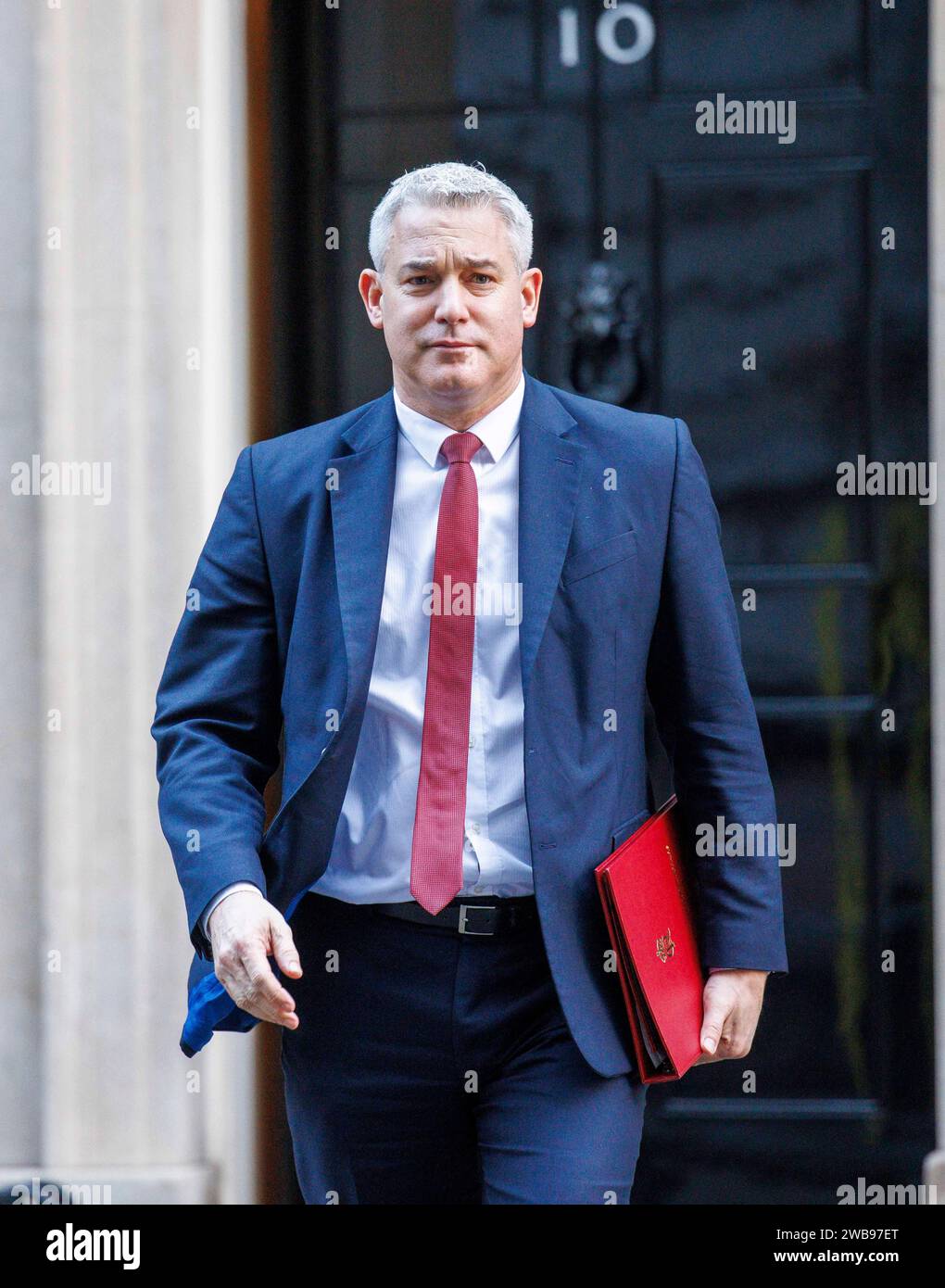 Londres, Royaume-Uni. 9 janvier 2024. Stephen Barclay, secrétaire d'État à l'Environnement, à l'alimentation et aux Affaires rurales, à Downing Street pour la première réunion du Cabinet de l'année. Crédit : Mark Thomas/Alamy Live News Banque D'Images