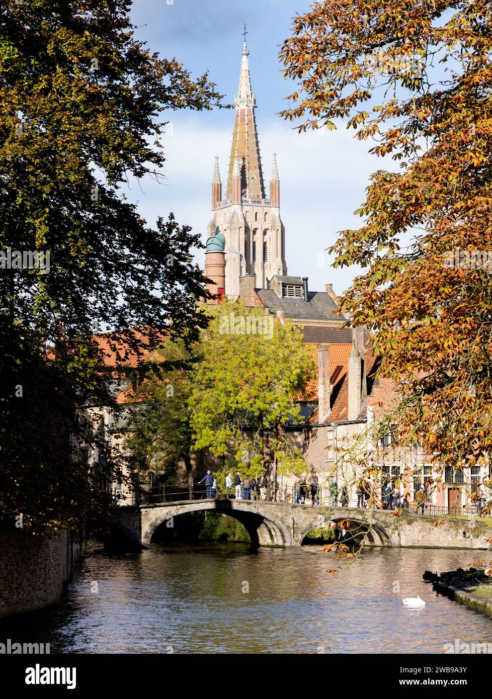 Canal de Bruges près de Begijhol Bruges Banque D'Images