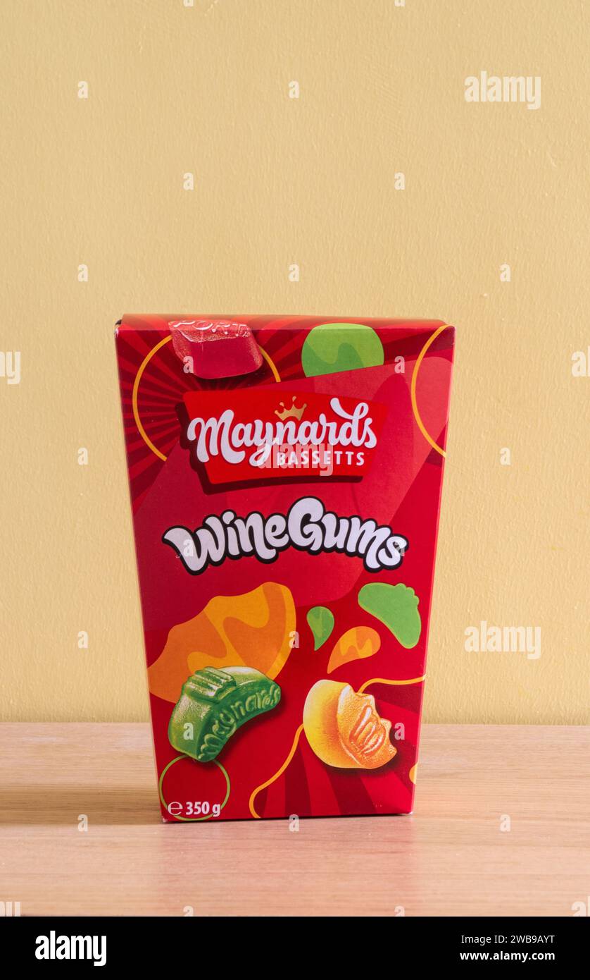 Boîte de Maynard's Bassett's Wine gums Banque D'Images