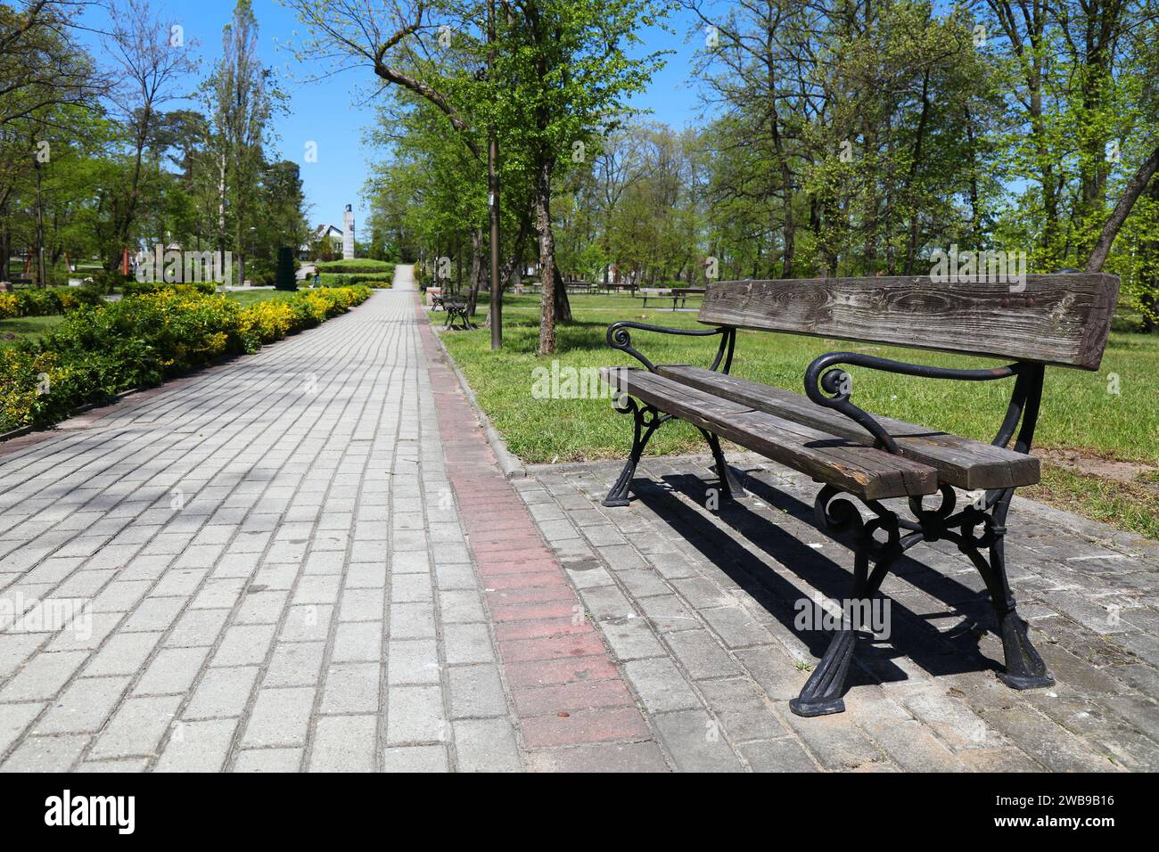 Kedzierzyn-Kozle, ville en Pologne. Printemps dans le parc Pojednania (en anglais : Reconciliation Park). Banque D'Images