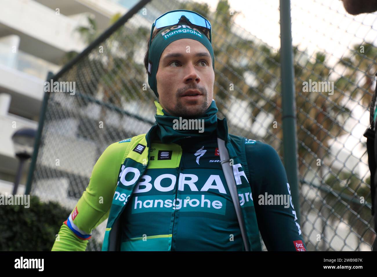 Espagne. 09 janvier 2024. Primoz Roglic, cycliste slovène pour Bora-hansgrohe, entame une séance d’entraînement pendant le camp d’hiver de l’équipe cycliste allemande Bora-hansgrohe à Majorque. Crédit : Clara Margais/dpa/Alamy Live News Banque D'Images