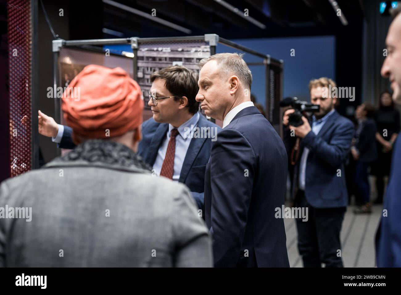 Le président polonais Andrzej Duda rend visite à l’Institut Pilecki à Berlin pour parler de soutien à l’Ukraine Banque D'Images