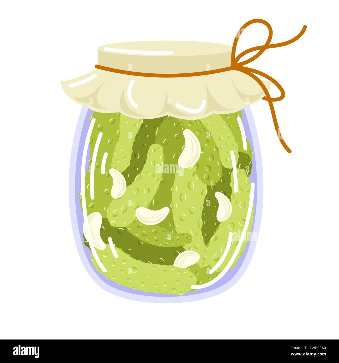 Cornichon cornichon en verre Banque d'images vectorielles Alamy