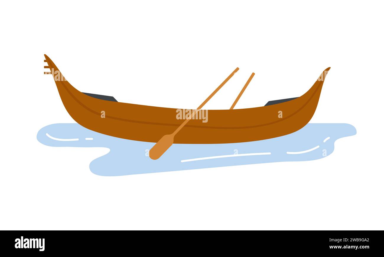 Gondole de Venise. Vieux bateau italien ramant sur le grand canal, les touristes transportent l'illustration vectorielle de dessin animé Illustration de Vecteur