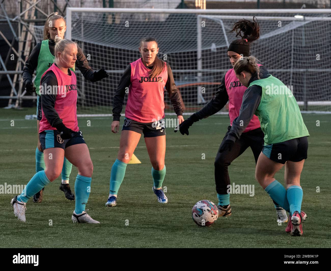 Glasgow, Écosse, Royaume-Uni. 7 janvier 2024 : le 3e tour de la coupe écossaise féminine entre Rossvale Women et Glasgow City. City a gagné le match 10-0 à Petershill Park. Banque D'Images