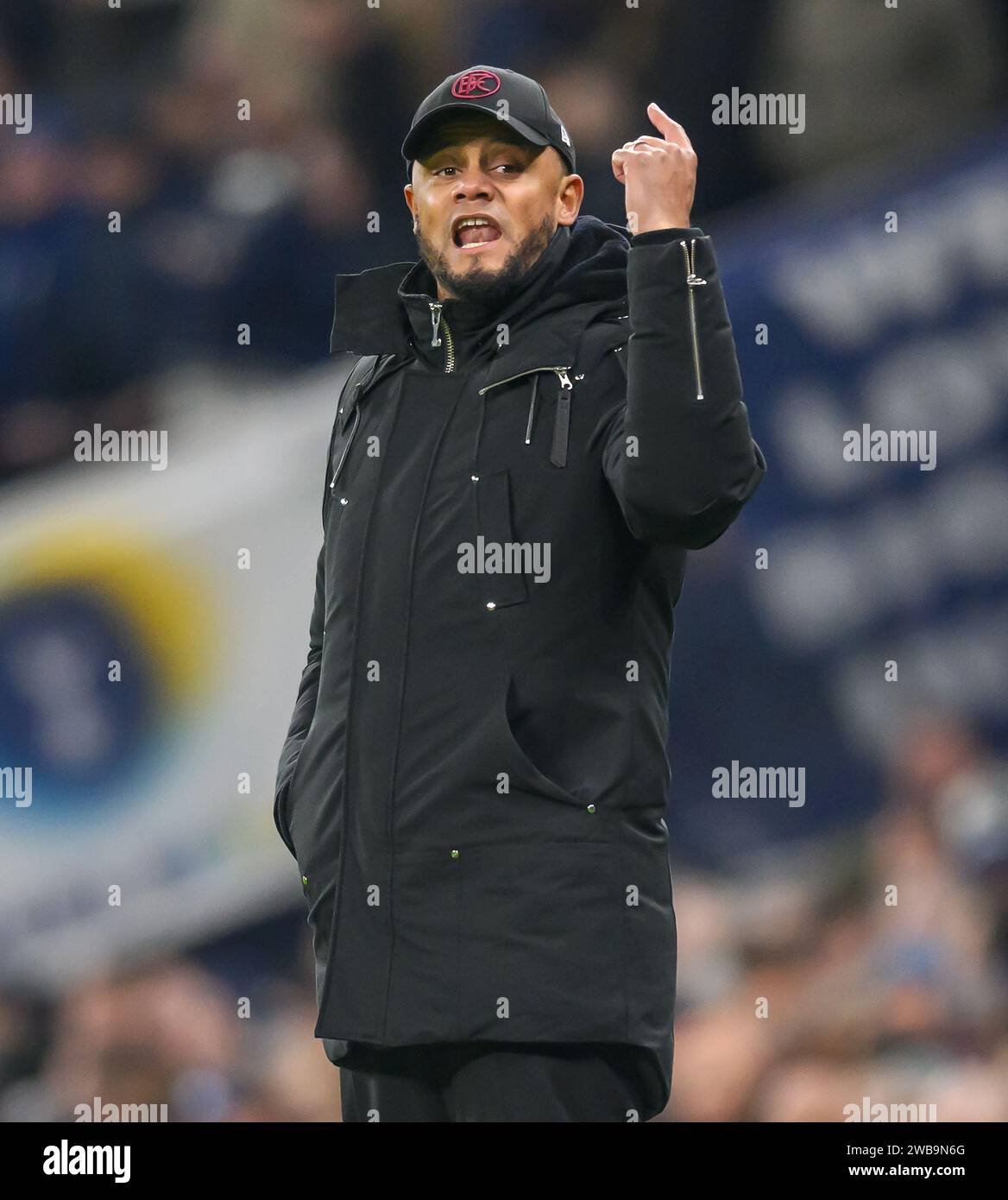 05 janvier 2024 - Tottenham Hotspur contre Burnley - FA Cup Round 3 - Tottenham Hotspur Stadium. Le Manager de Burnley Vincent Kompany sur la ligne de touche. Photo : Mark pain / Alamy Live News Banque D'Images